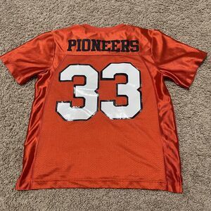 Football Jersey Youth Large Orange Pioneers #33 BAW Athletic Boys Practice Kit